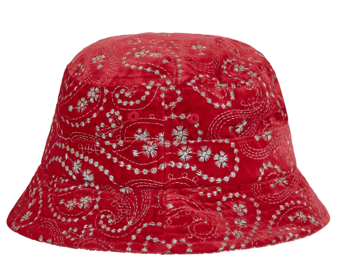 Supreme Velvet Paisley Boonie Red