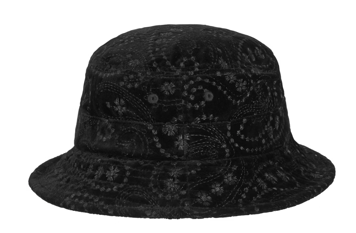 Supreme Velvet Paisley Boonie Black