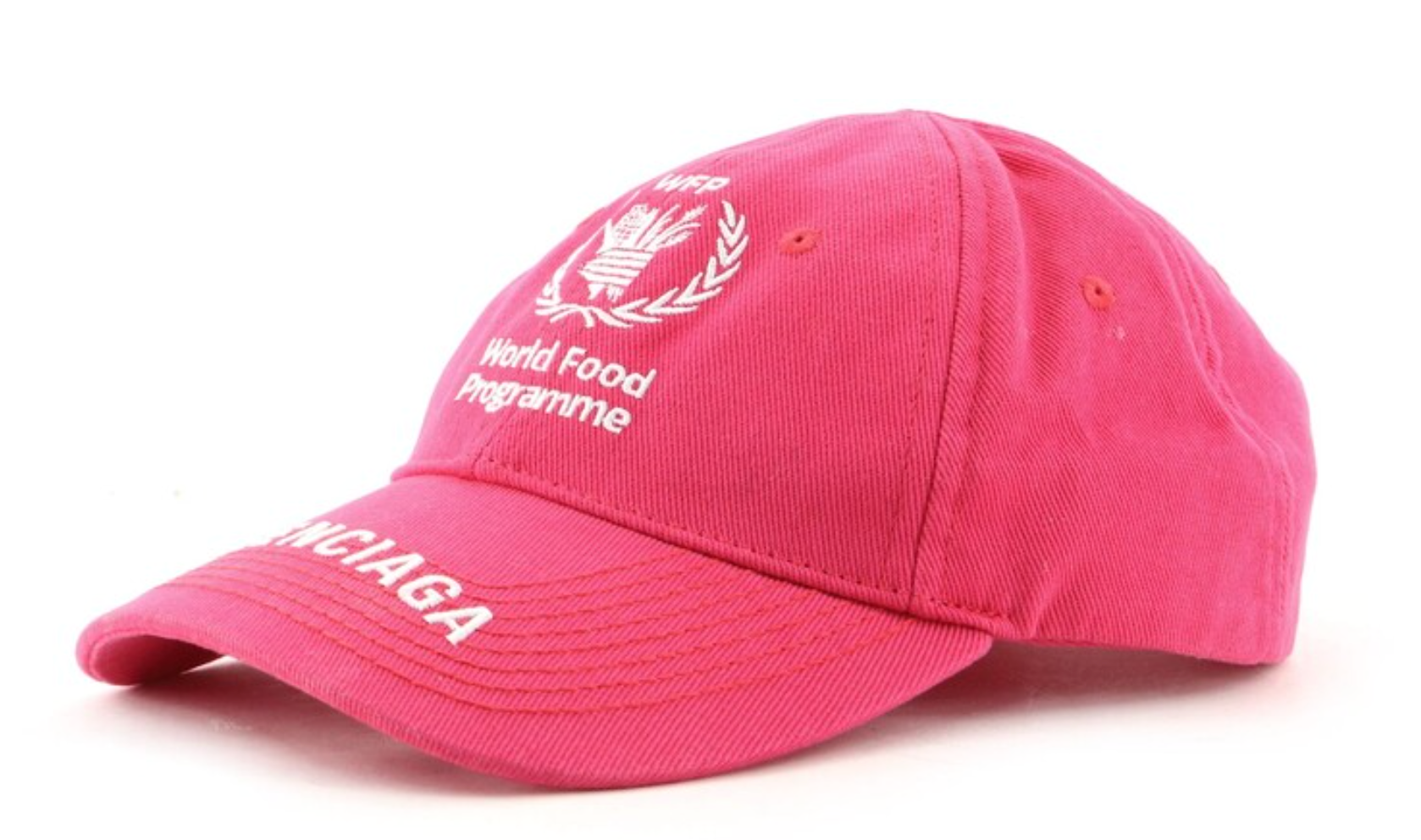 Balenciaga World Food Programme Baseball Cap Canvas Pink