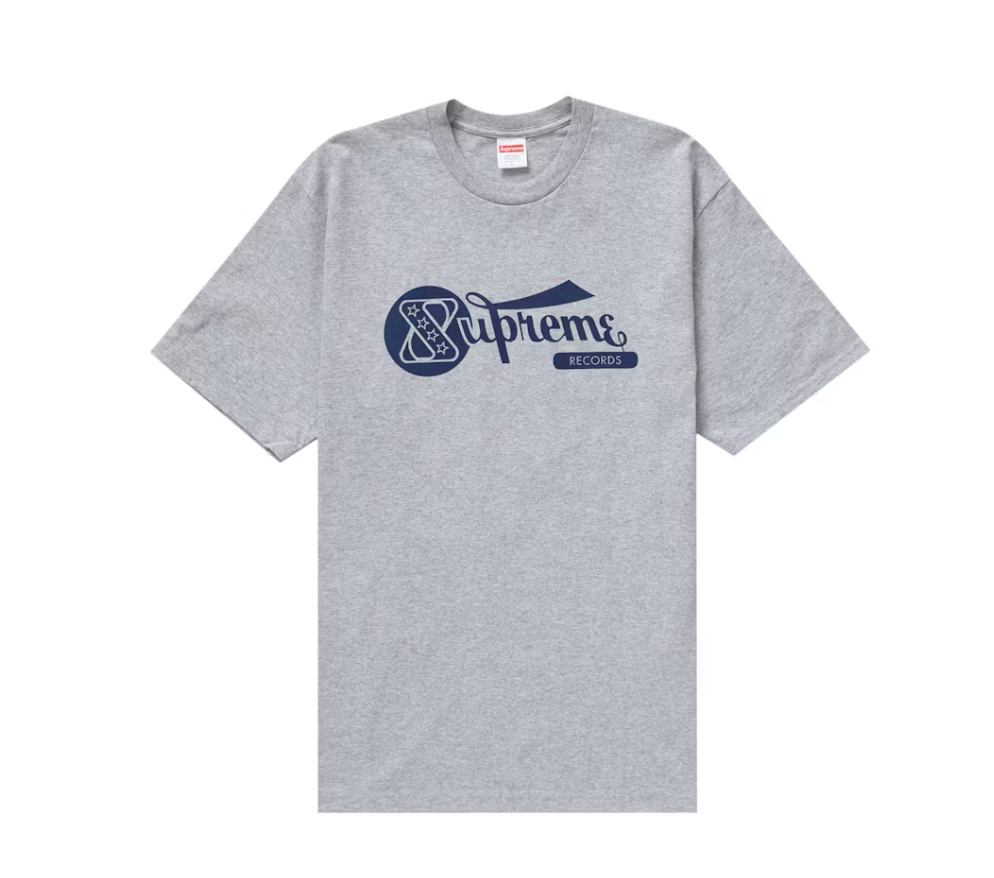Supreme Records Tee Heather Grey