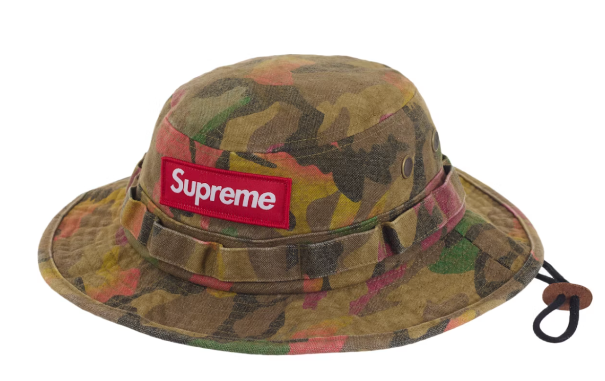 Supreme Washed Canvas Boonie Tan Camo