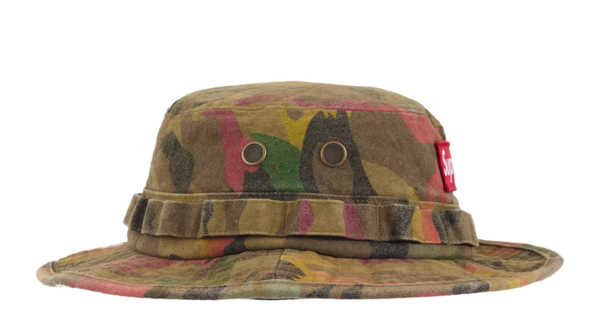 Supreme Washed Canvas Boonie Tan Camo