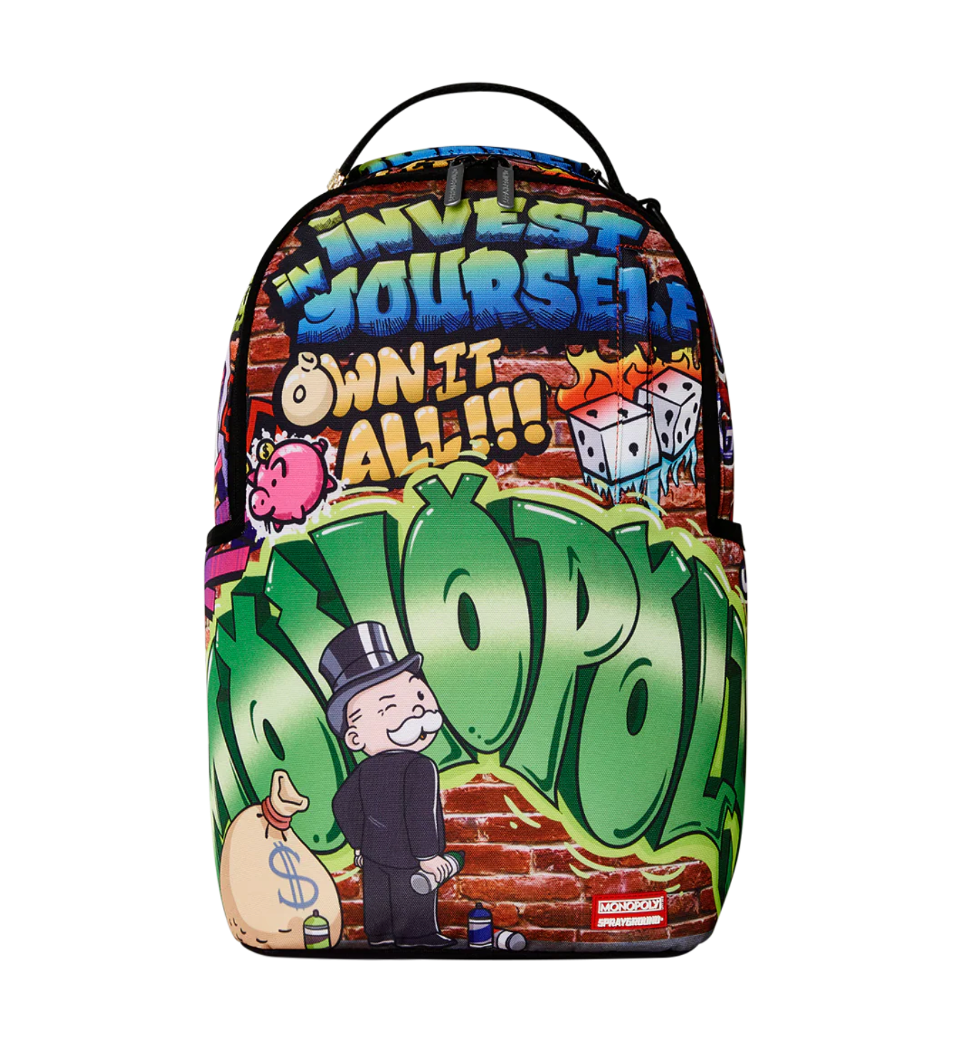 SPRAYGROUND MONOPOLY GRAFFITI GOLD RUSH DLXR BACKPACK