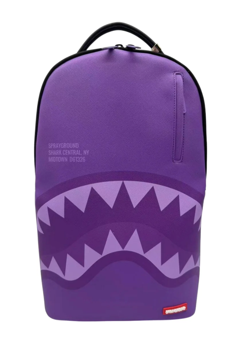 Sprayground Purple Shark Central DLXVS Backpack