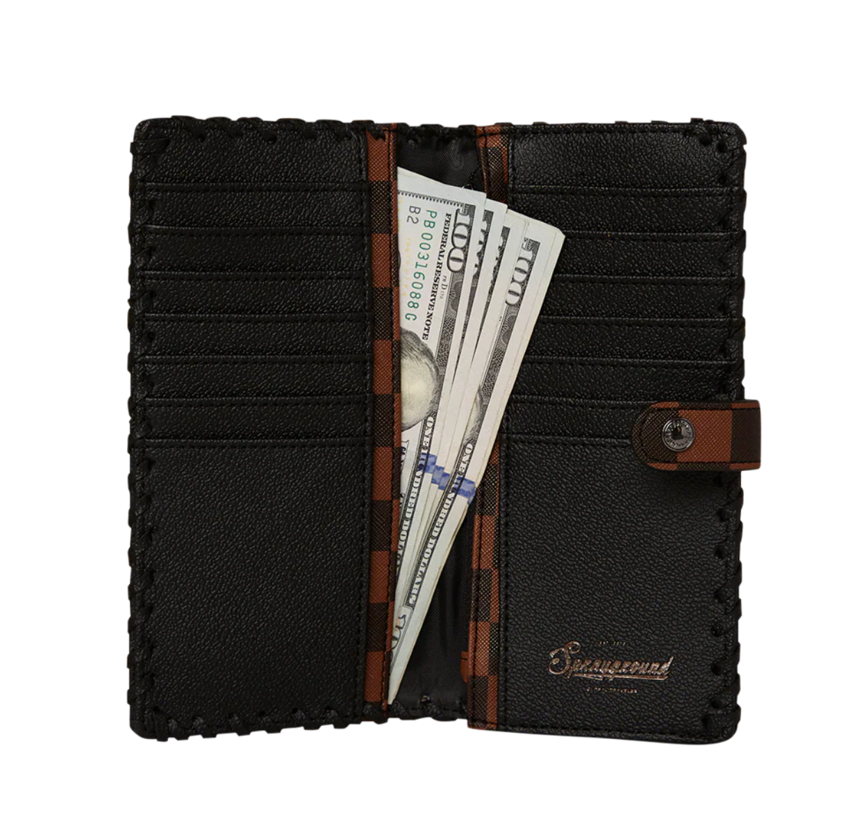 SPRAYGROUND DOSE OF CHECK DEUX WALLET
