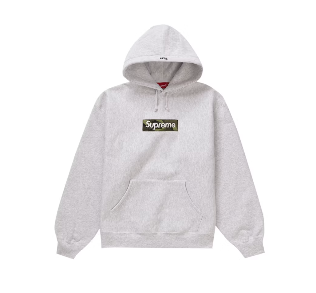 Supreme Box Logo Hooded Sweatshirt Ash Grey