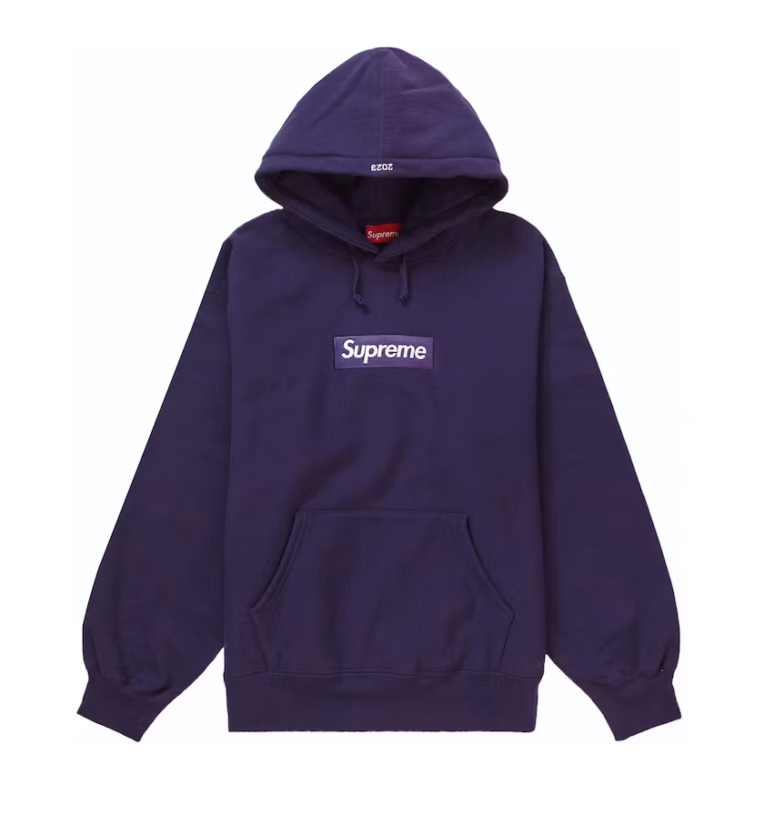 Supreme Box Logo Hooded Sweatshirt Dark Purple