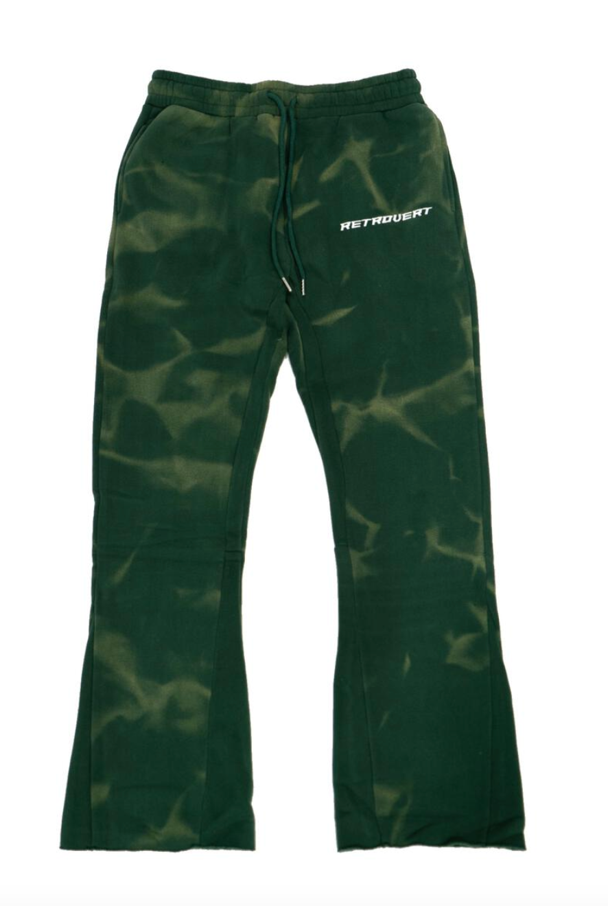 Retrovert Flare Green Sweatpants