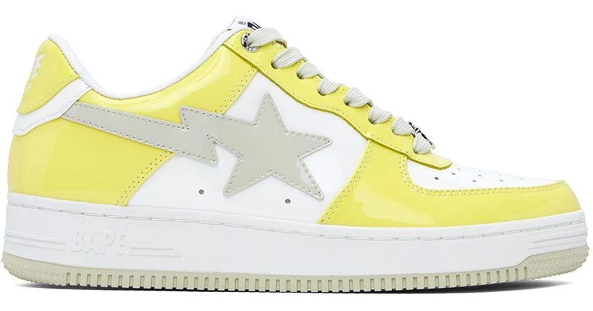 A Bathing Ape Bape Sta Yellow Grey