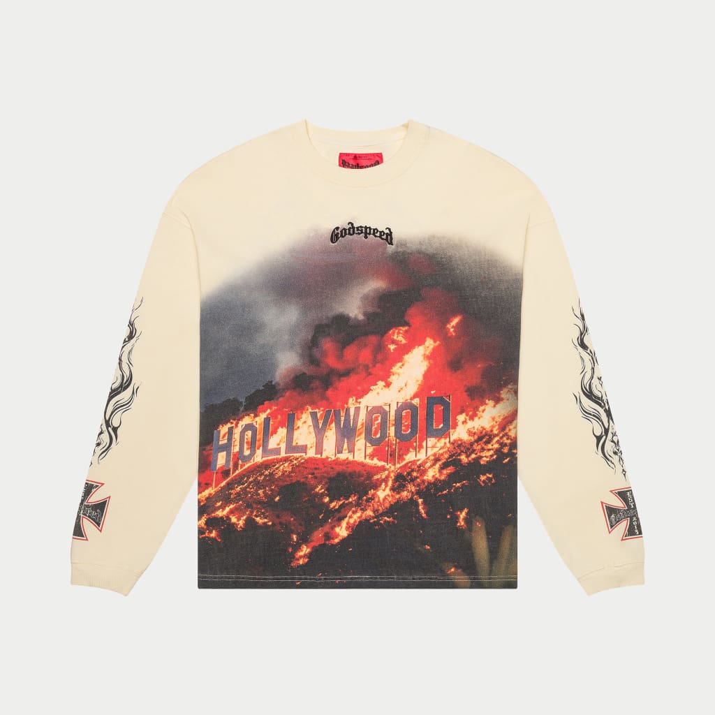 Godspeed Hollywood Inferno LS T-shirt (Bone)