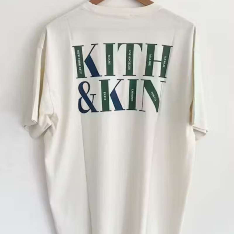 Kith Block Letter T-shirt Cream