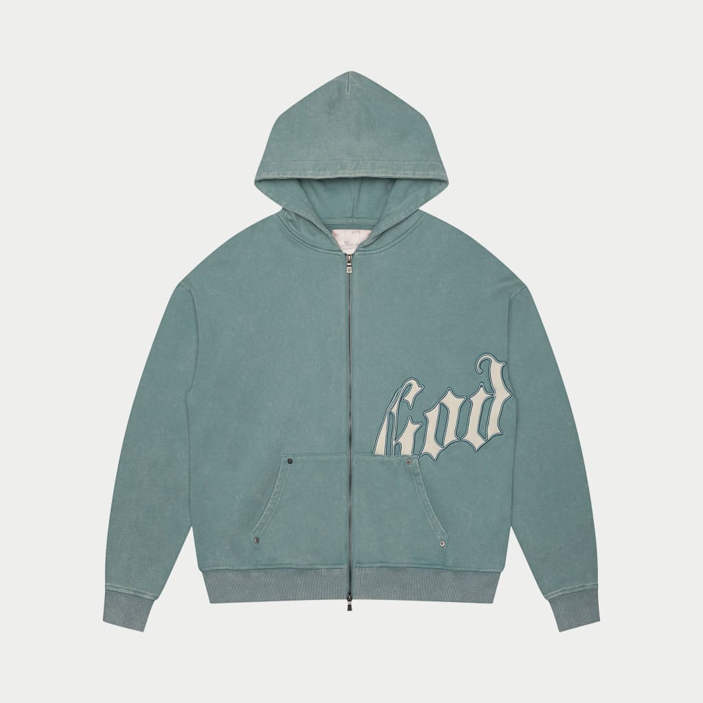 Godspeed Sea foam Washed Zip Up Hoodie