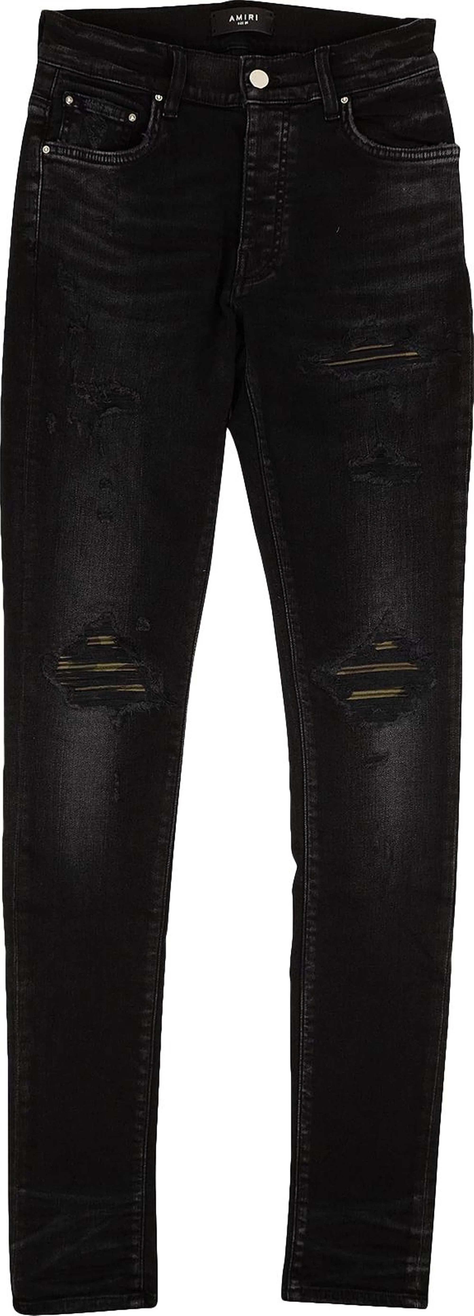 Amiri Leather Camo Mx1 'Aged Black'