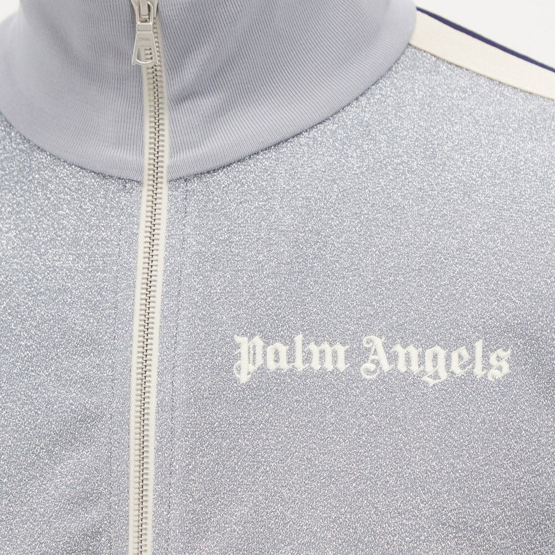 Palm Angels Lurex Track Jacket Silver
