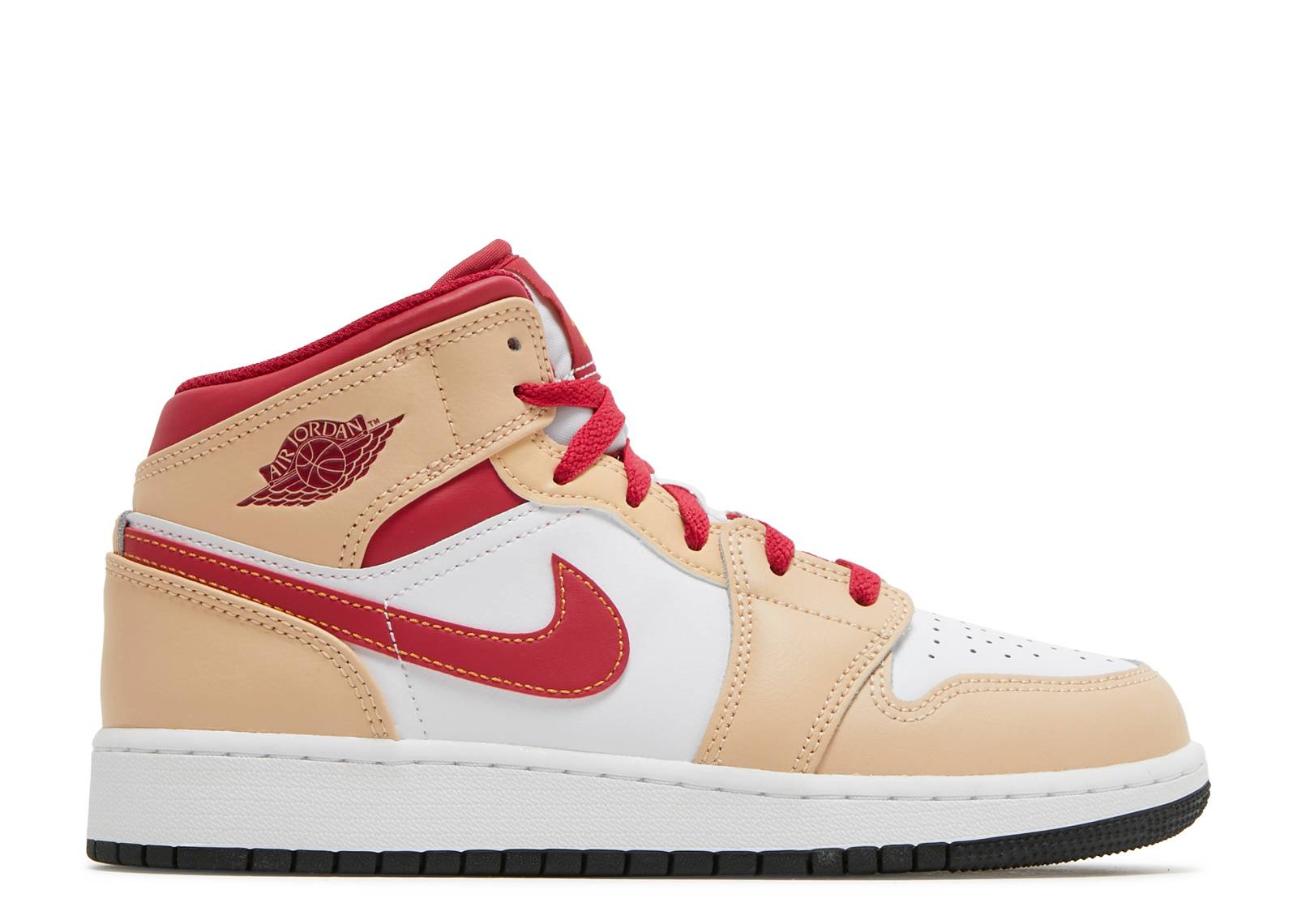 Air Jordan 1 Mid Light Curry Cardenal (GS)