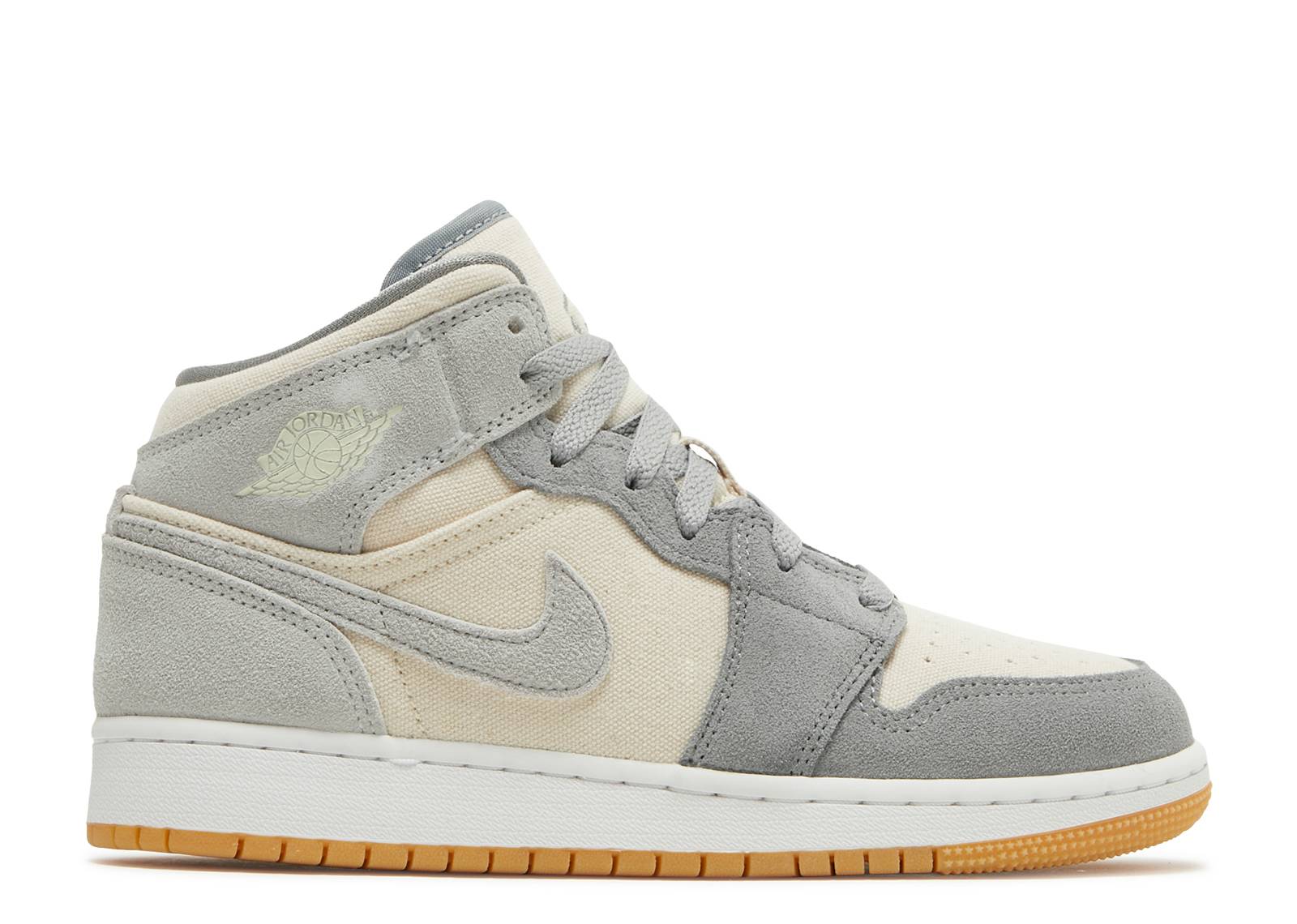 Air Jordan 1 Mid SE Leche de coco Gris partícula (GS)