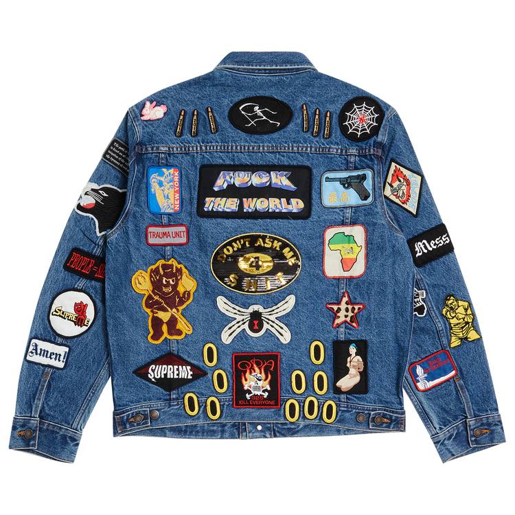 Chaqueta vaquera Supreme Patches Trucker azul