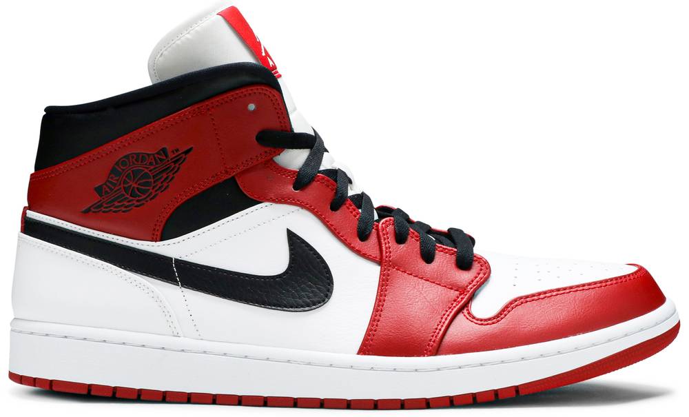 Air Jordan 1 Mid Chicago (2020) Blanco Tacón