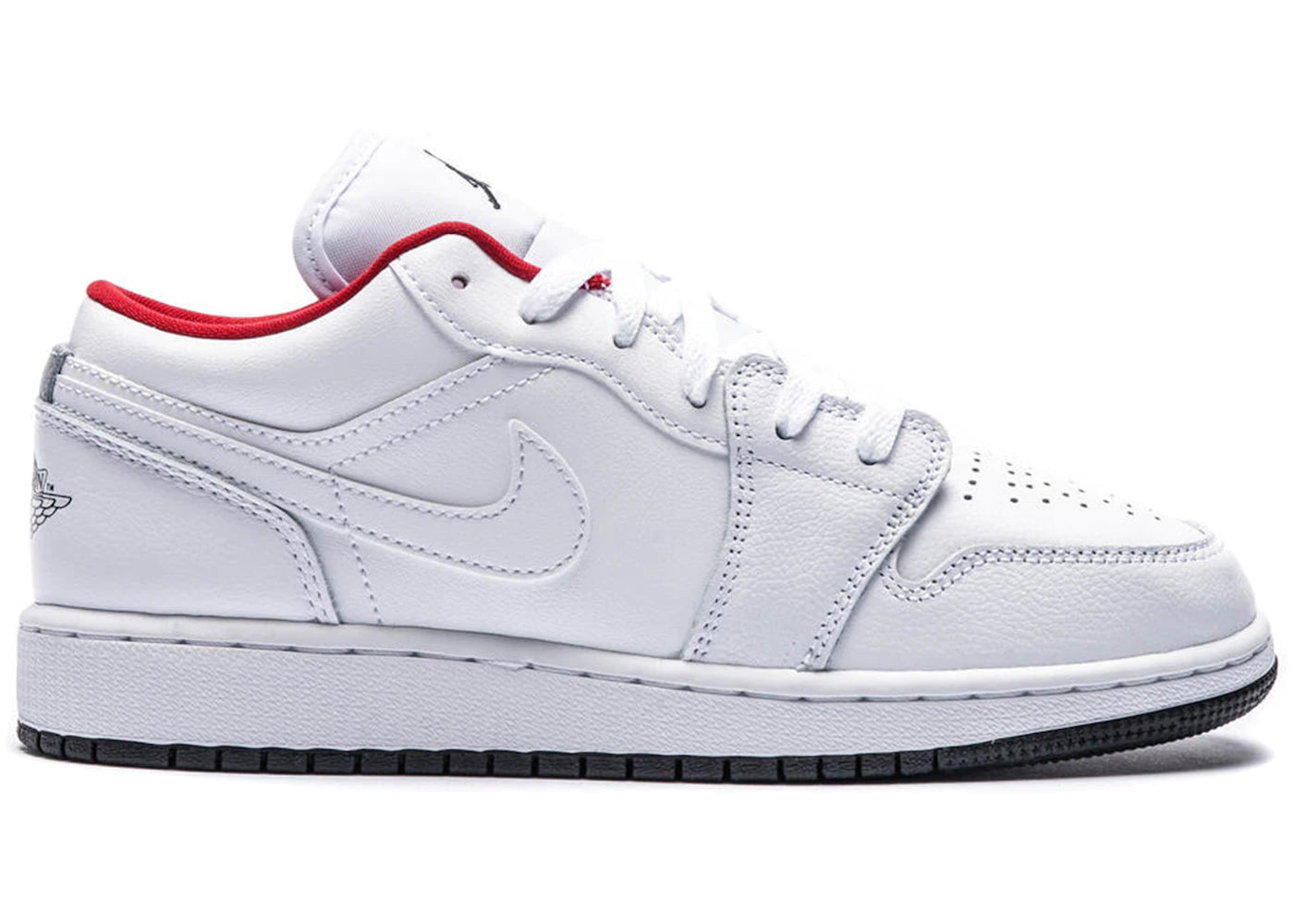 Air Jordan 1 Low Blanco Gimnasio Rojo Negro (GS)