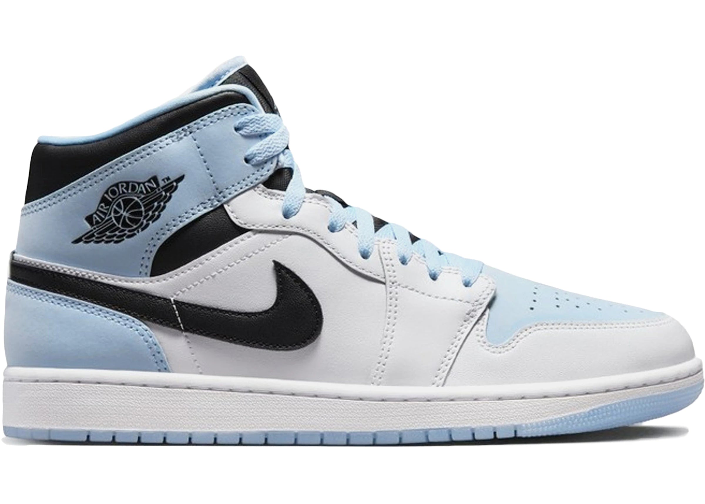 Air Jordan 1 Mid SE White Ice Blue (GS)