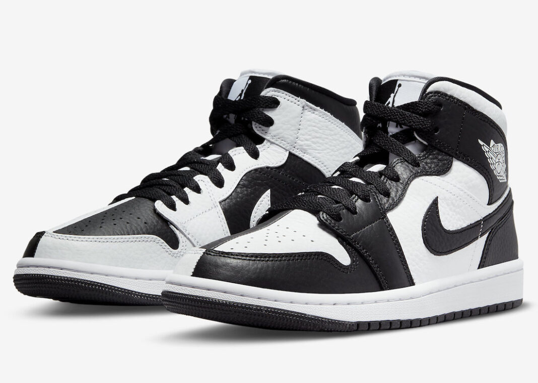 Air Jordan 1 Mid Split Negro Blanco (W)