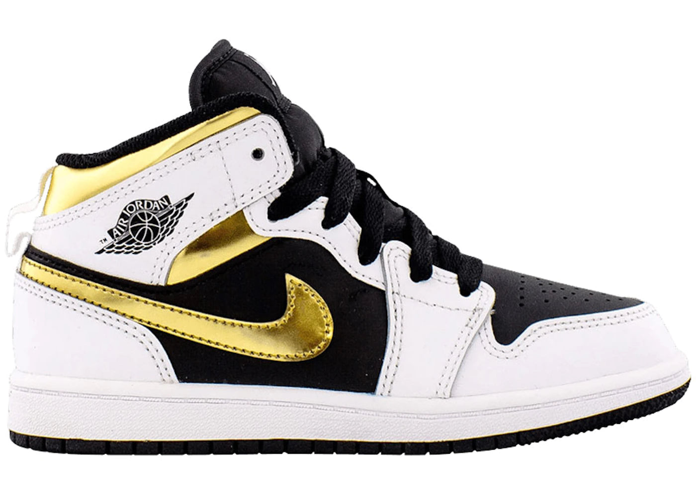 Air Jordan 1 Mid Blanco Oro (PS/TD)
