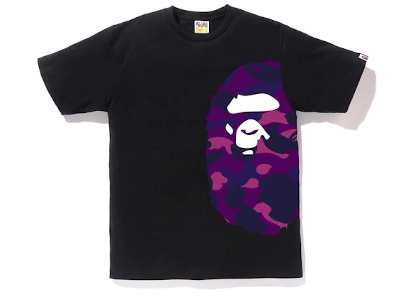 BAPE Color Camo Side Big Ape Head Tee Black/Purple