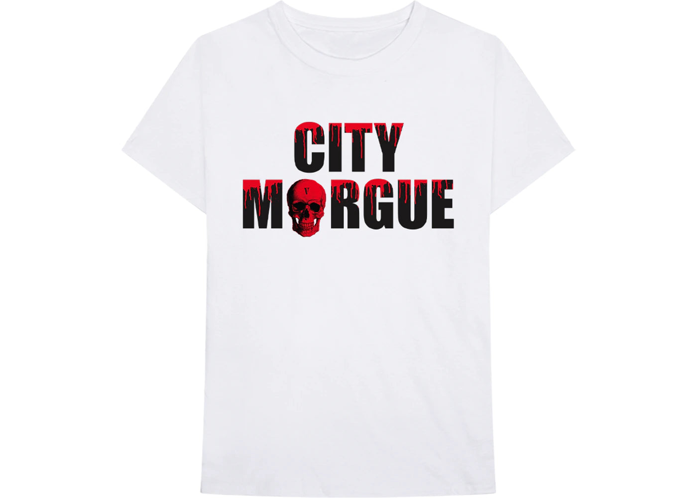 Camiseta para perros City Morgue x Vlone blanca