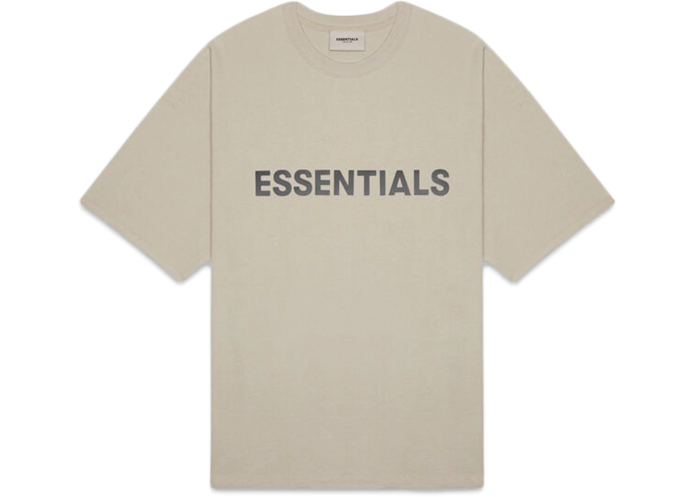 Fear of God Essentials Boxy T-Shirt Applique Logo Olive/Khaki