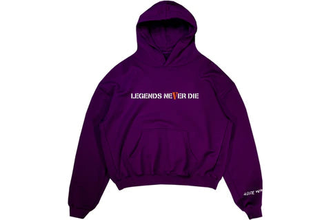 VLONE X JUICE WRLD LEGENDS NEVER DIE SUDADERA CON CAPUCHA MORADA