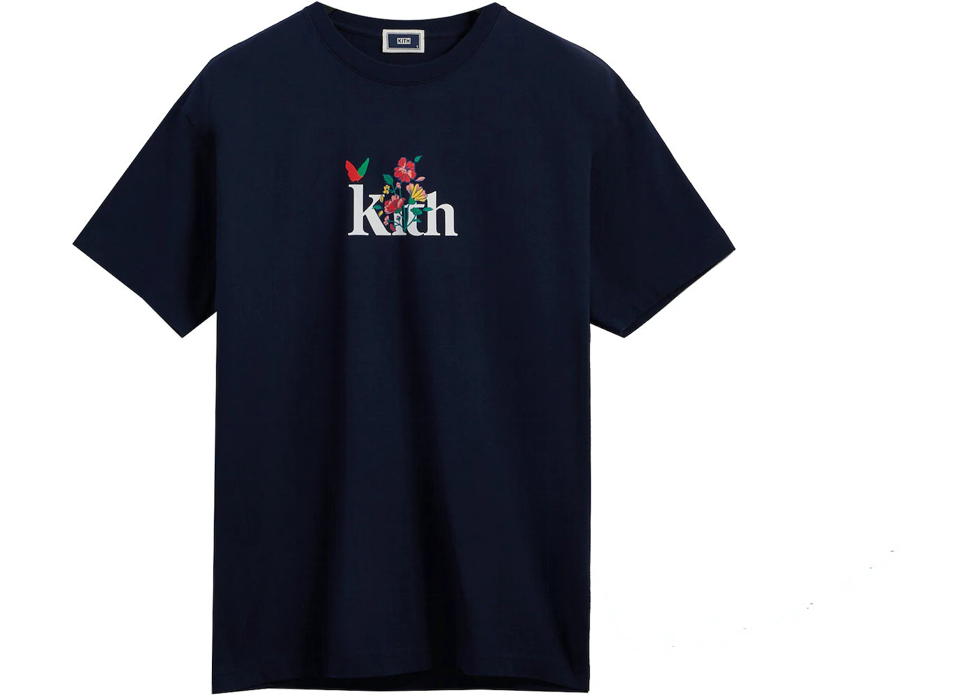 Kith Begonia Floral Serif Logo Camiseta Nocturna
