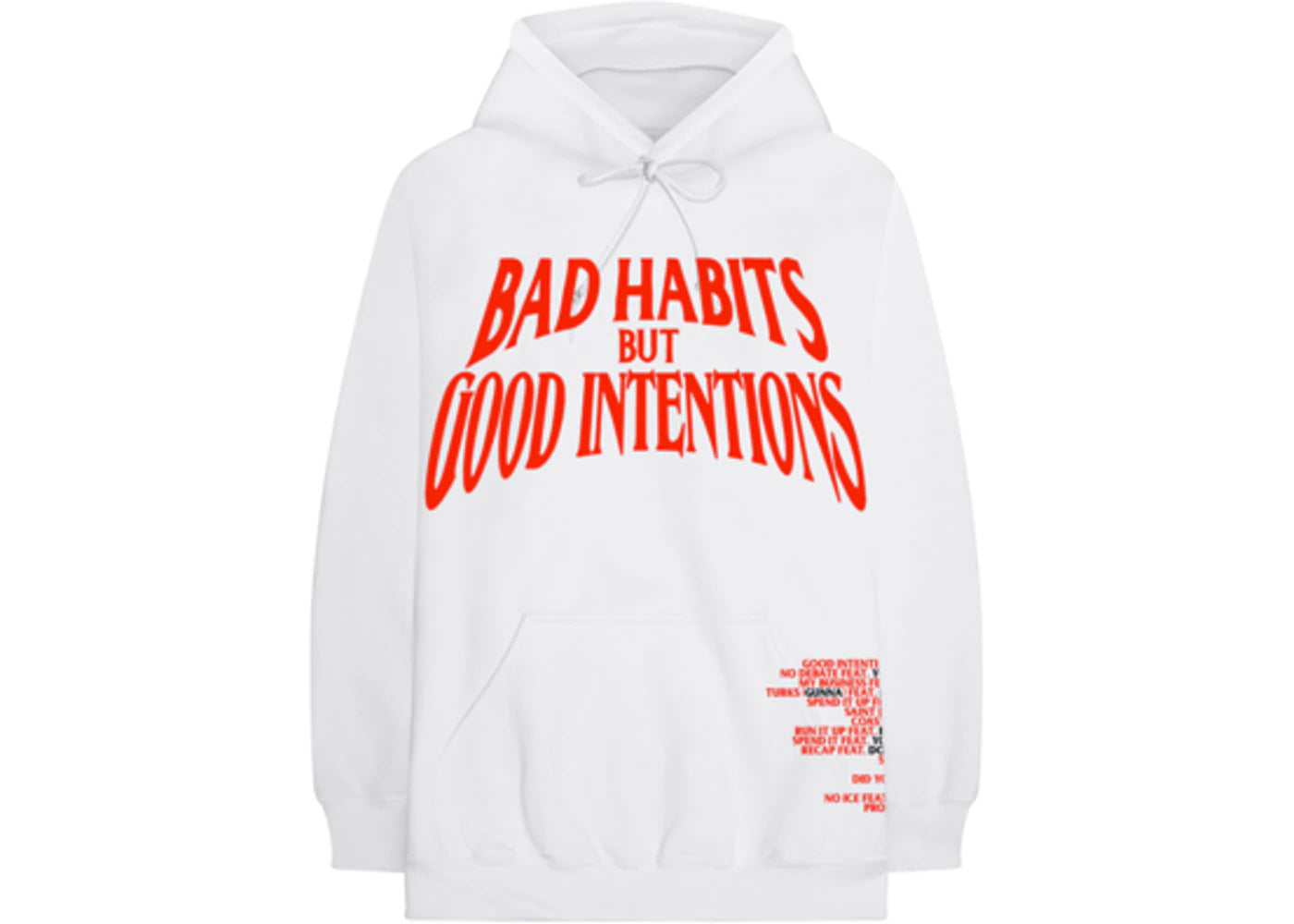 Sudadera con capucha Vlone x Nav Bad Habits blanca