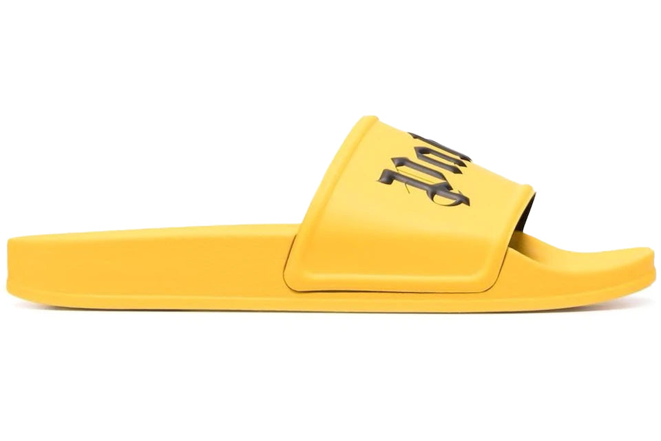 Palm Angels Pool Slides Yellow Black