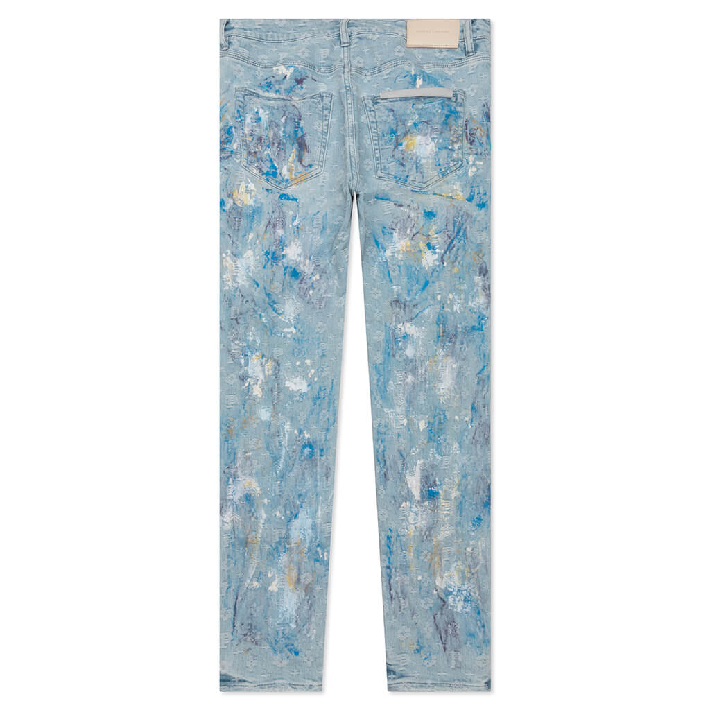 Purple Brand Paint Splatter Jacquard Jeans