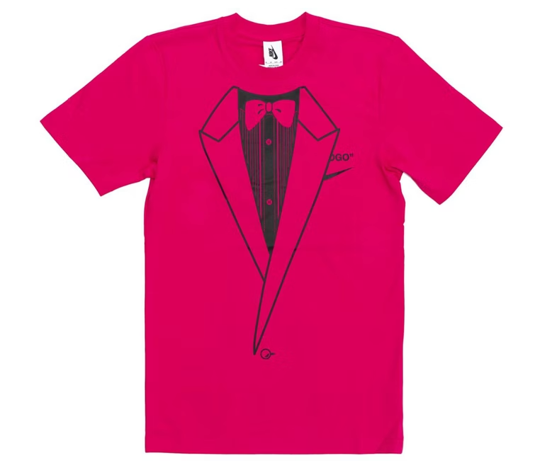 Camiseta Off-White x Nike NRG A6 rosa intenso/negro