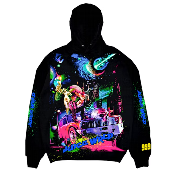 Juice Wrld x Vlone Cosmic Hoodie Black