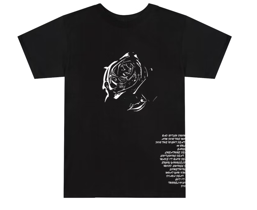 Pop Smoke x Vlone Tracklist camiseta negra