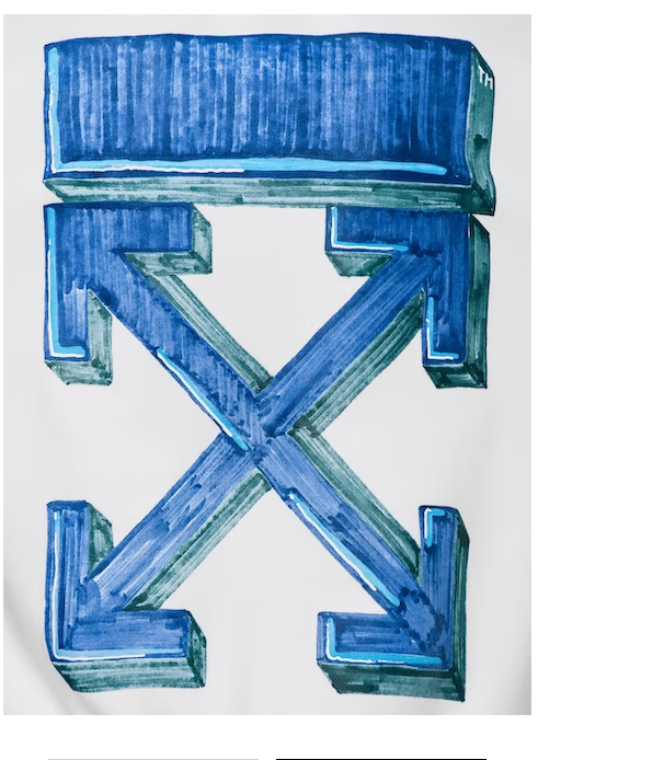 Off-White Marker Arrows Crewneck White/Blue