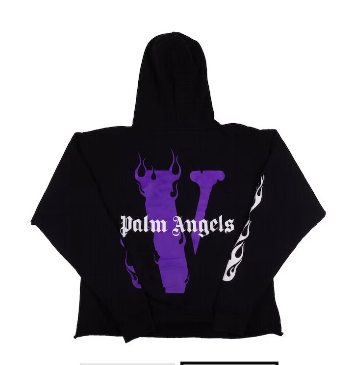 Vlone x Palm Angels Hoodie Black/Purple
