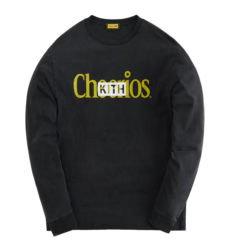 Kith Treats Honey Nut Cheerios Vintage L/S camiseta negra
