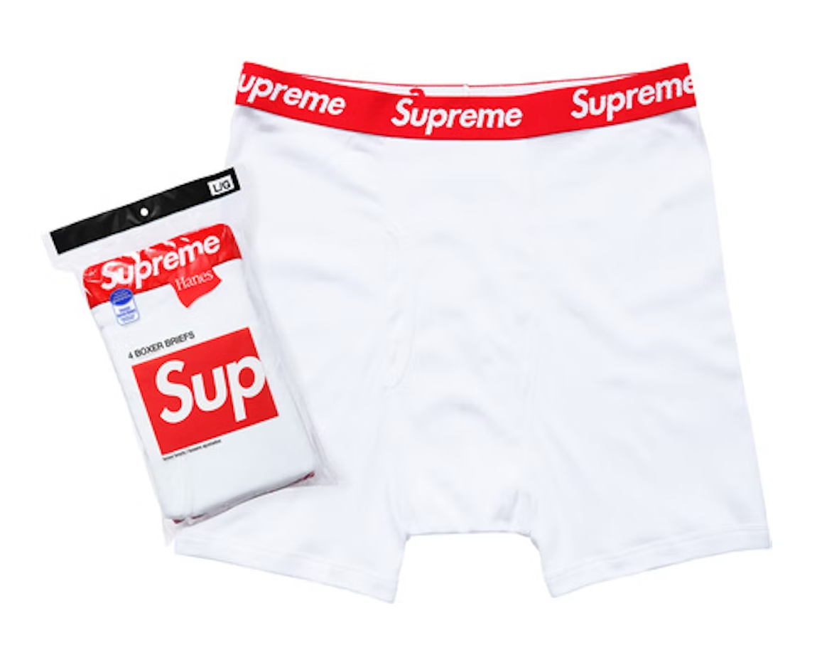 Calzoncillos bóxer Supreme Hanes (paquete de 4) Blanco