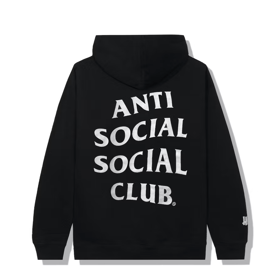Anti Social Social Club x Undefeated Paranoid Hoodie Black