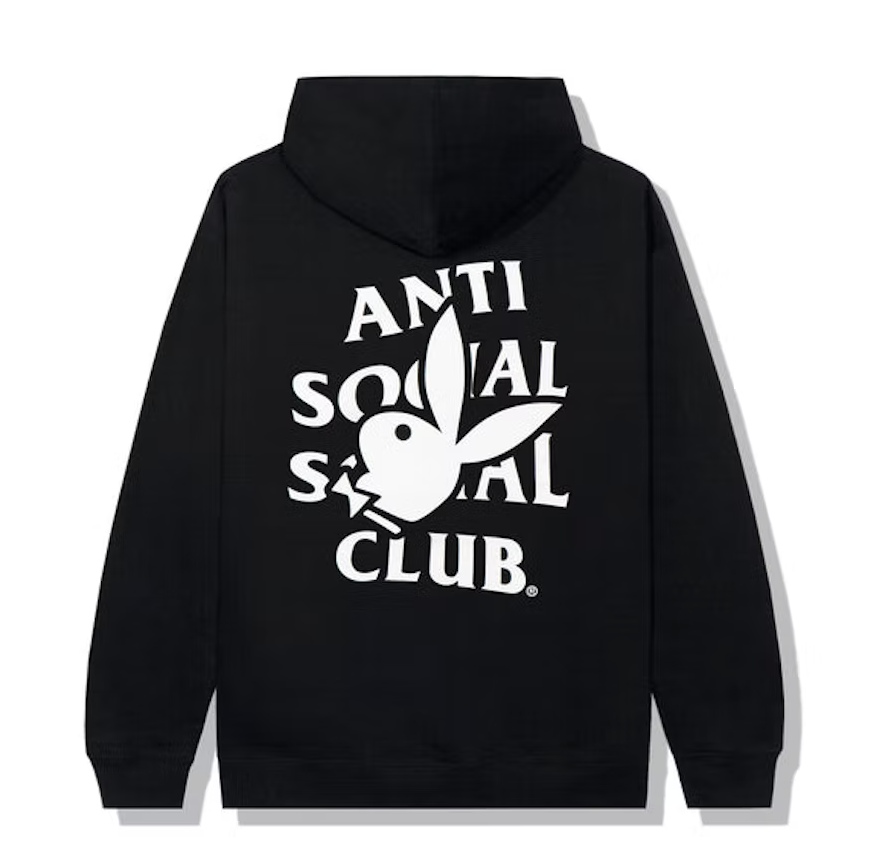 Anti Social Social Club Playboy Bunny Logo Hoodie Black