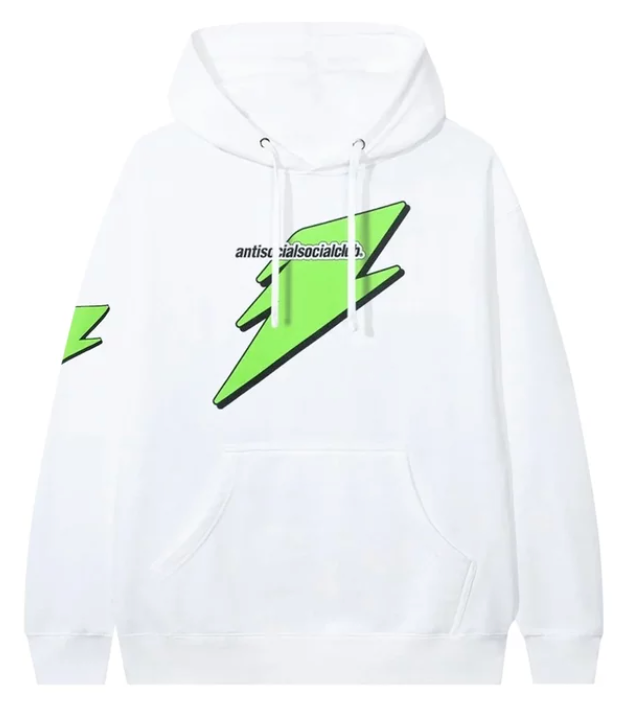 Anti Social Social Club Careless Bolt Hoodie White/Green