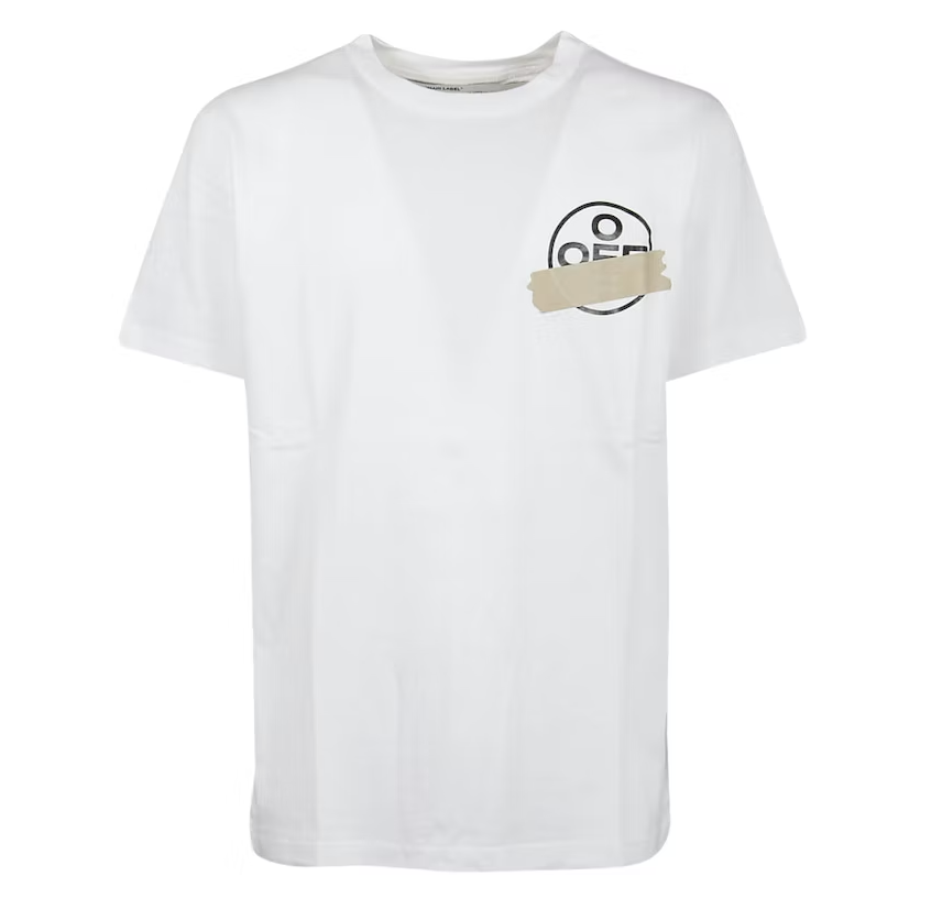 Off-White Slim Fit Tape Arrows T-shirt White/Beige