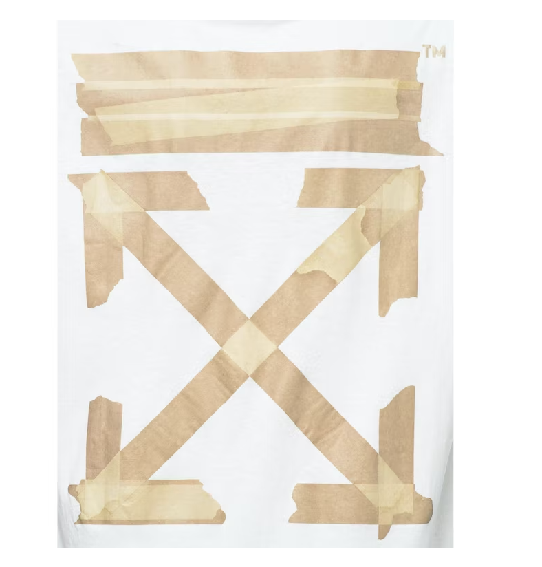 Off-White Slim Fit Tape Arrows T-shirt White/Beige