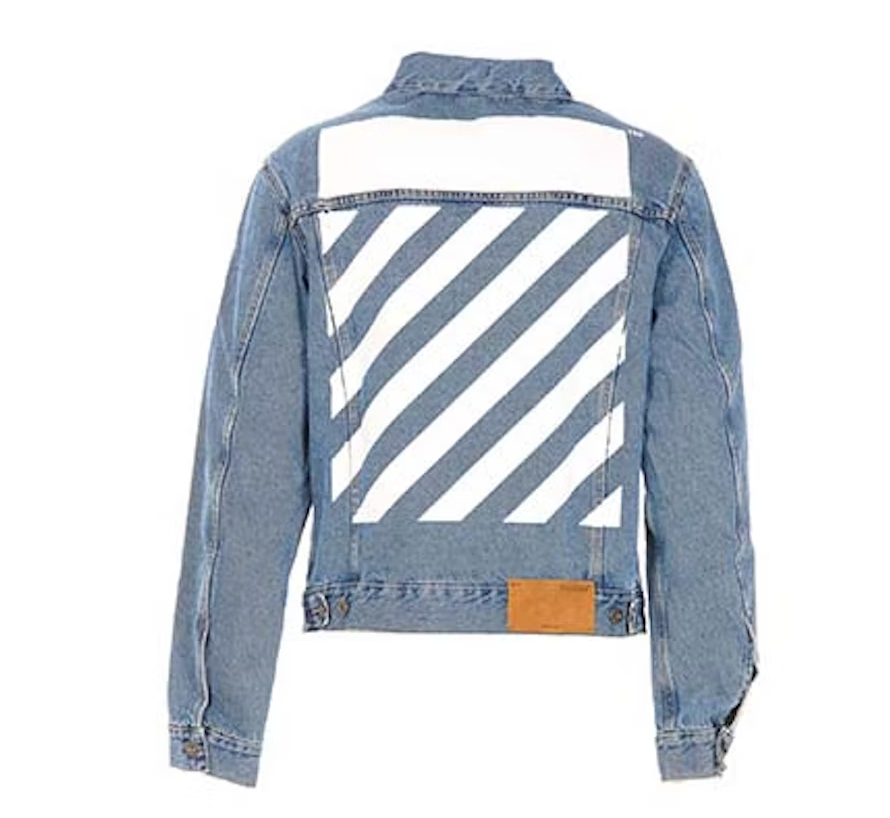 Off-White Diag Tab Slim Chaqueta vaquera azul medio