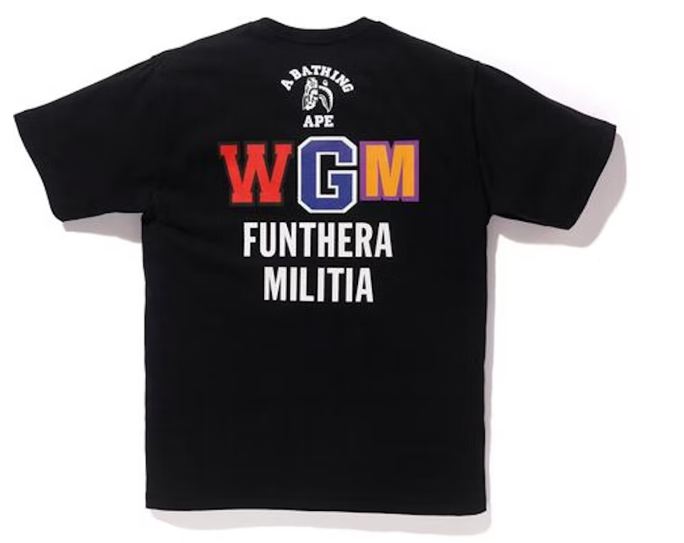 BAPE Tiger Shark Funthera Milicia Camiseta Negro