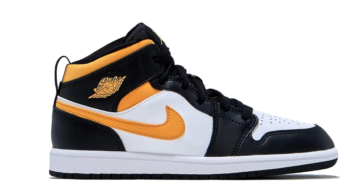 Air Jordan 1 Mid Blanco Pollen Negro (PS/TD)