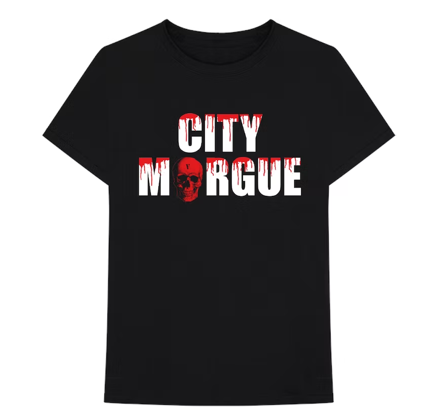 Camiseta de goteo City Morgue x Vlone negra